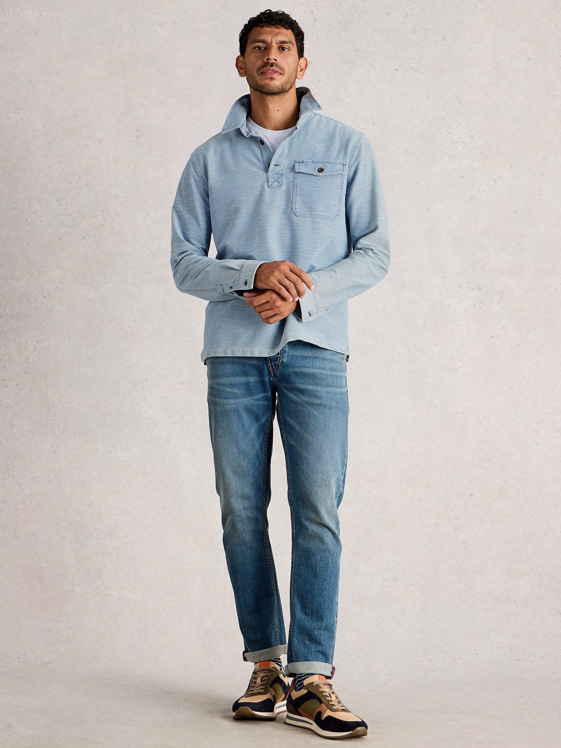 Product image 1 of 6, which shows White Stuff Fenton Cotton Shirt, Light Blue, XXS