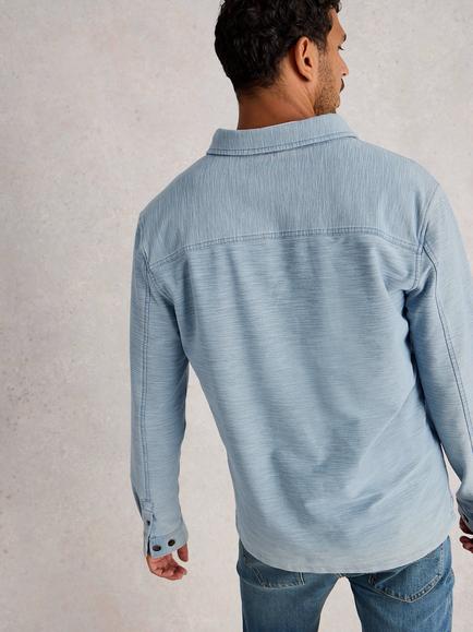 White Stuff Fenton Cotton Shirt - view 2, Light Blue
