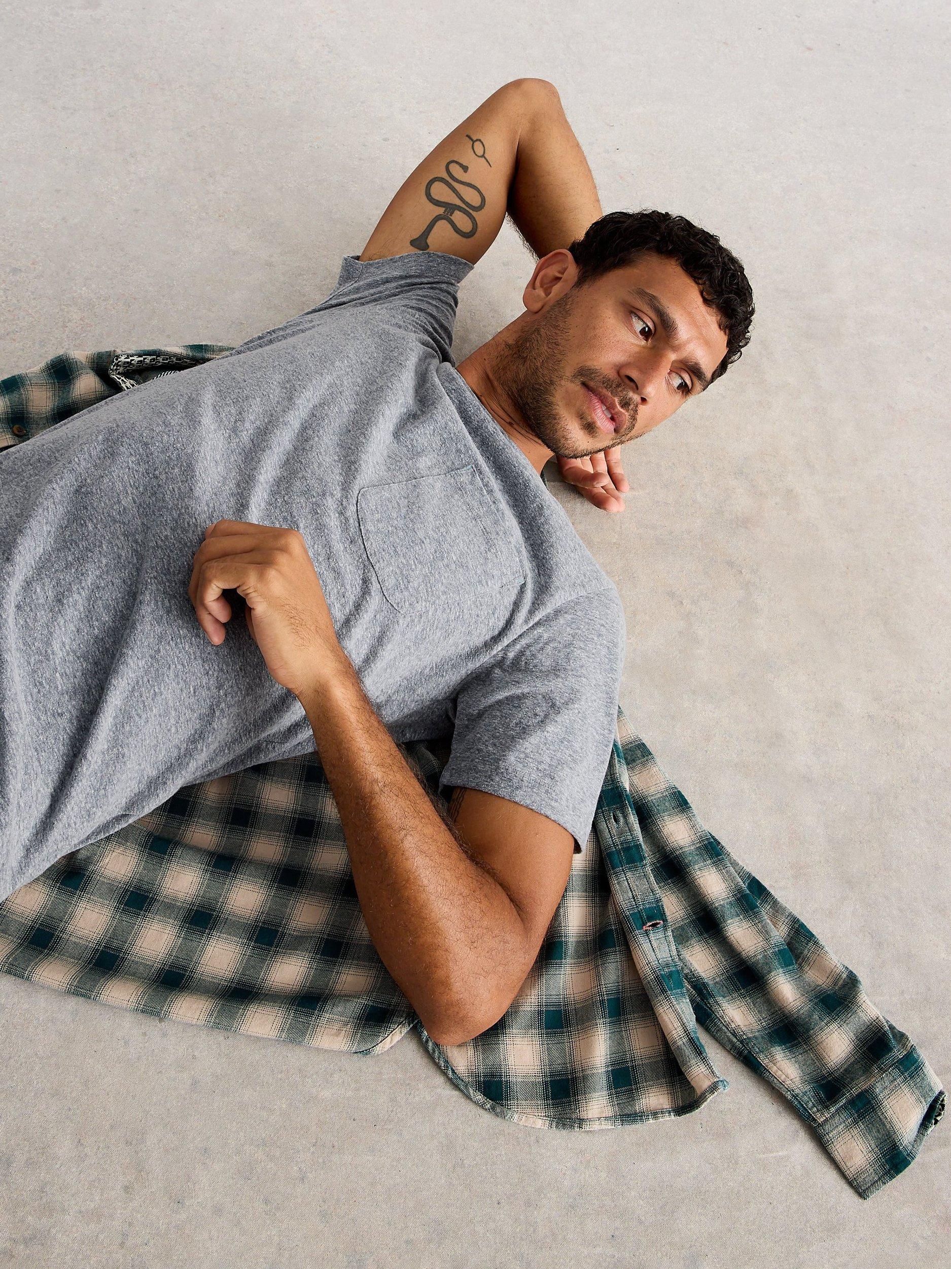 Product image 4 of 6, which shows White Stuff Horsham Cotton T-Shirt, Grey Marl, M