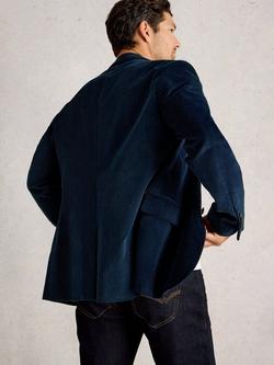 White Stuff Single Breasted Corduroy Blazer - view 2, Dark Navy