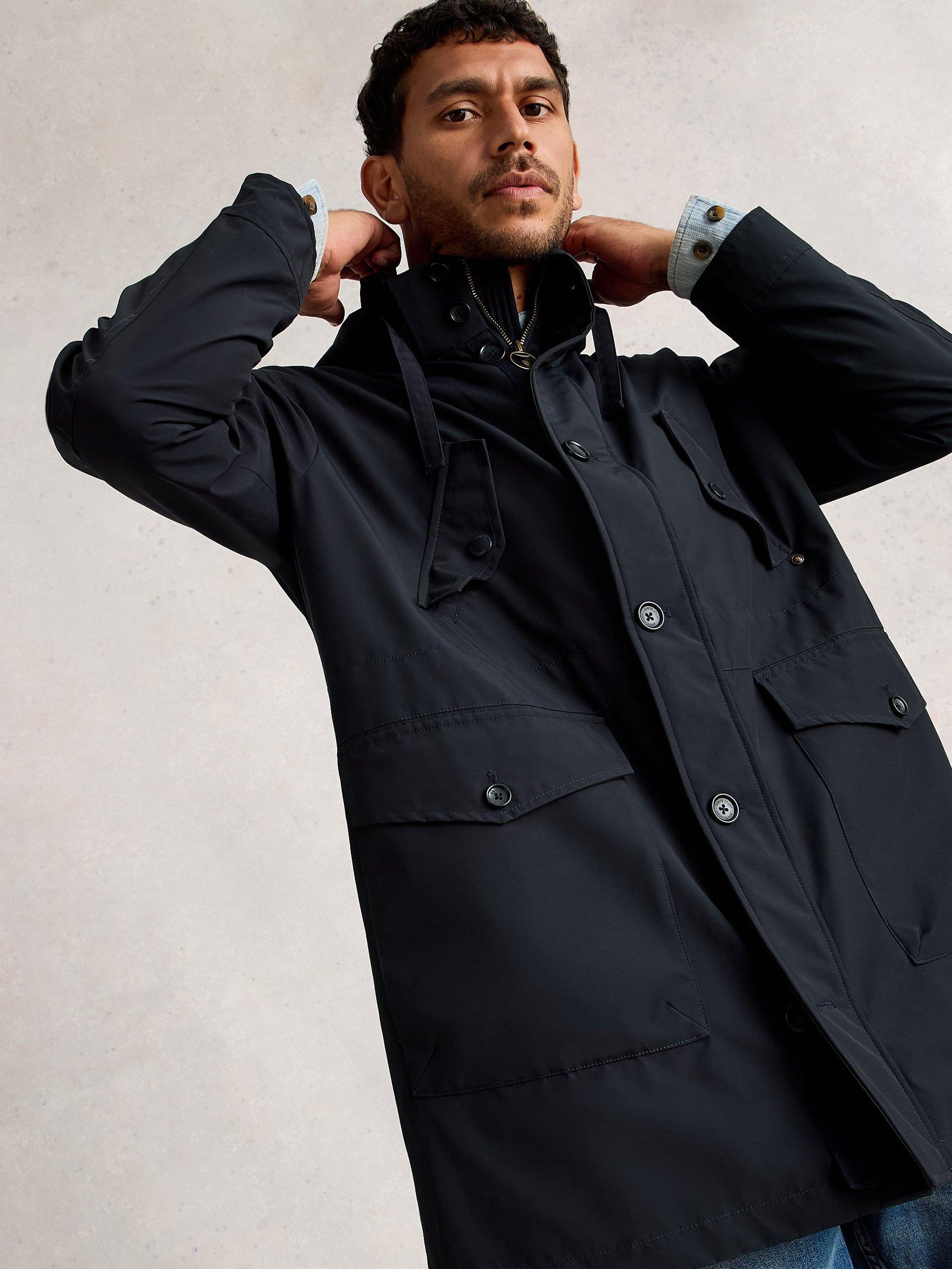 Product image 4 of 6, which shows White Stuff 2 in 1 Parka Overcoat, Dark Navy, S