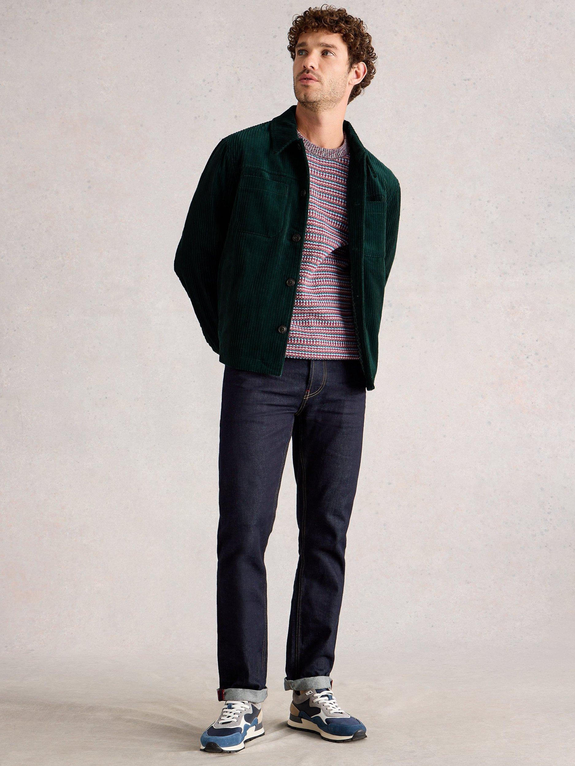 Product image 1 of 6, which shows White Stuff Cotton Cord Trucker Jacket, Emerald Green, S