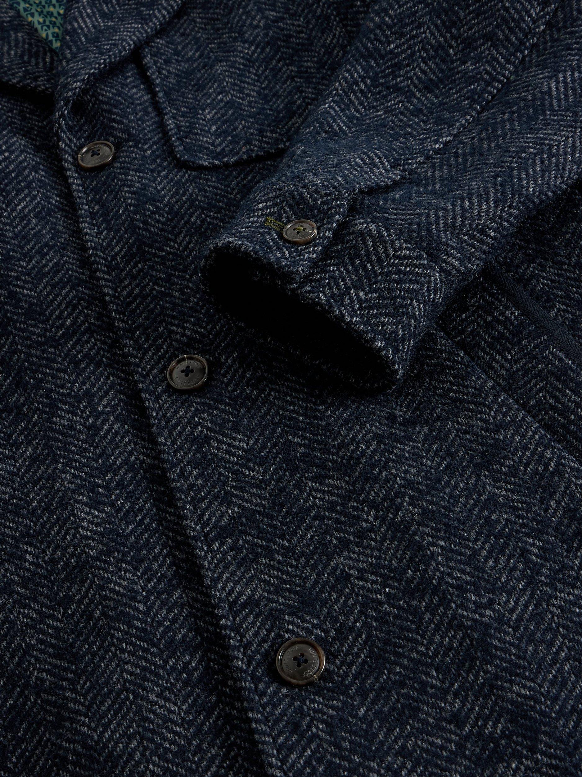 Product image 6 of 6, which shows White Stuff Herringbone Overcoat, Dark/Navy, L