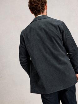 White Stuff Cotton Herringbone Jacket - view 2, Charc Grey