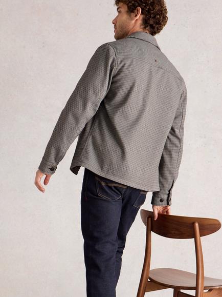 White Stuff Houndstooth Shirt Jacket - view 2, Grey/Multi