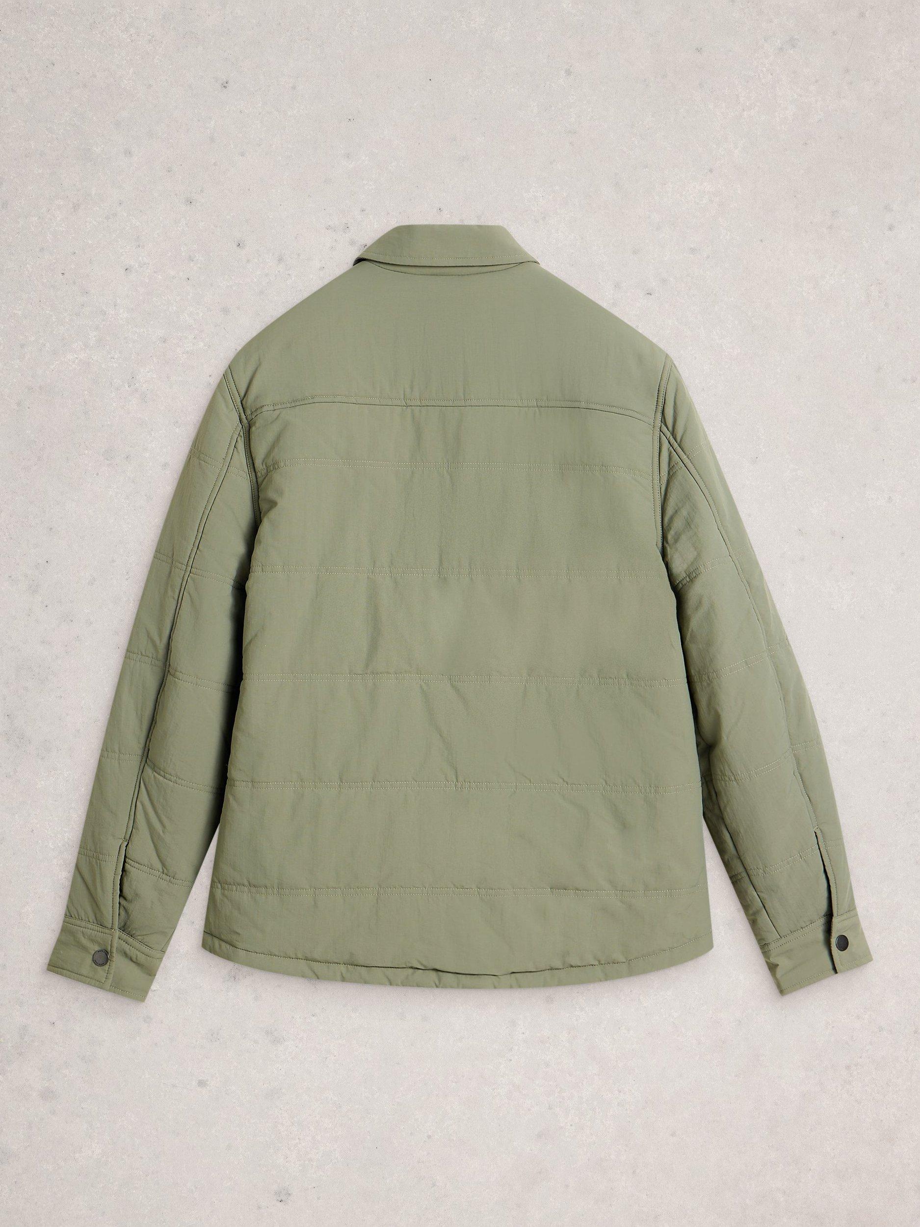 Product image 7 of 7, which shows White Stuff Padded Nylon Shacket, Light Green, M