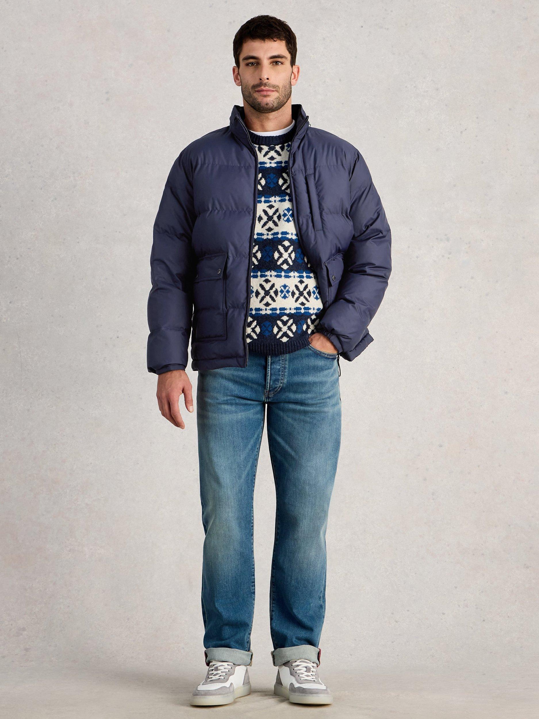 Product image 1 of 2, which shows White Stuff Padded Jacket, Dark Navy, L