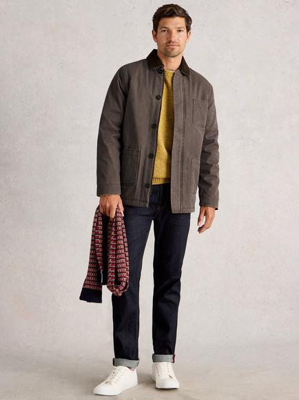 White Stuff Utility Cotton Jacket, Mid Brown