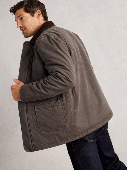 White Stuff Utility Cotton Jacket - view 2, Mid Brown