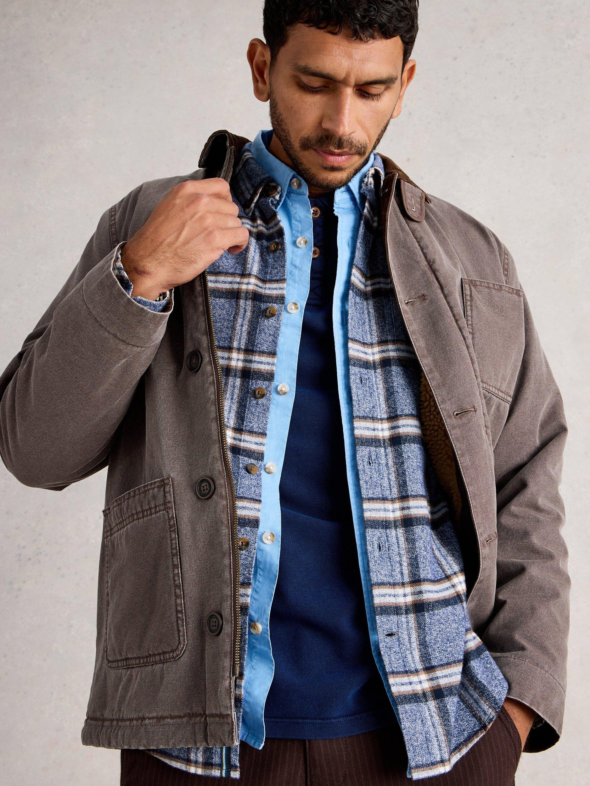 Product image 4 of 6, which shows White Stuff Barton Check Cotton Shirt, Blue/Multi, S