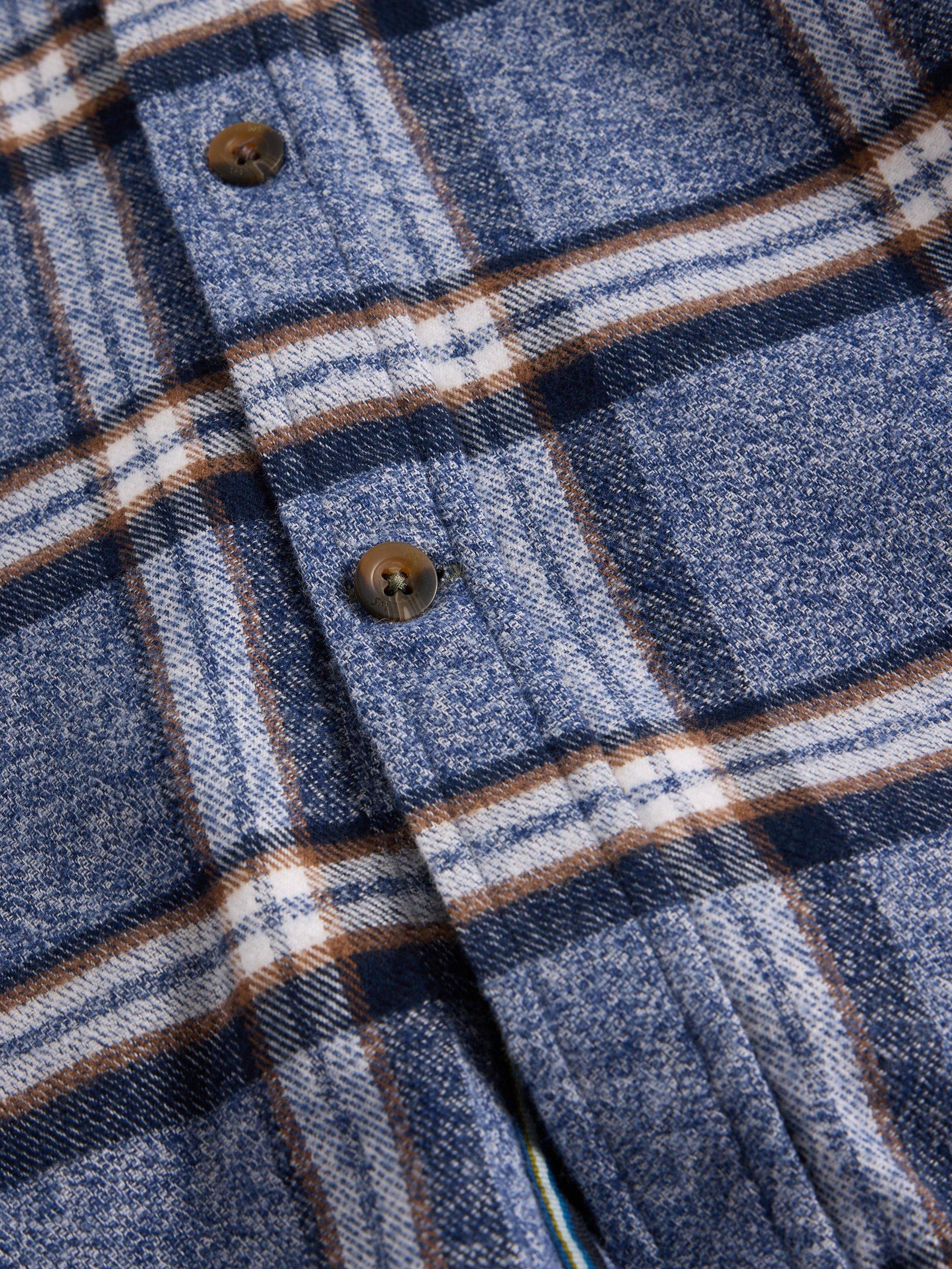 Product image 6 of 6, which shows White Stuff Barton Check Cotton Shirt, Blue/Multi, S