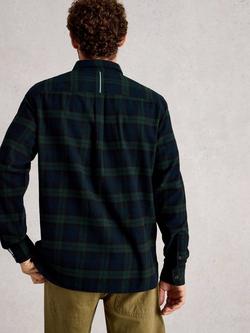 White Stuff Blackwatch Cotton Check Long Sleeve Collar Shirt - view 2, Navy/Multi