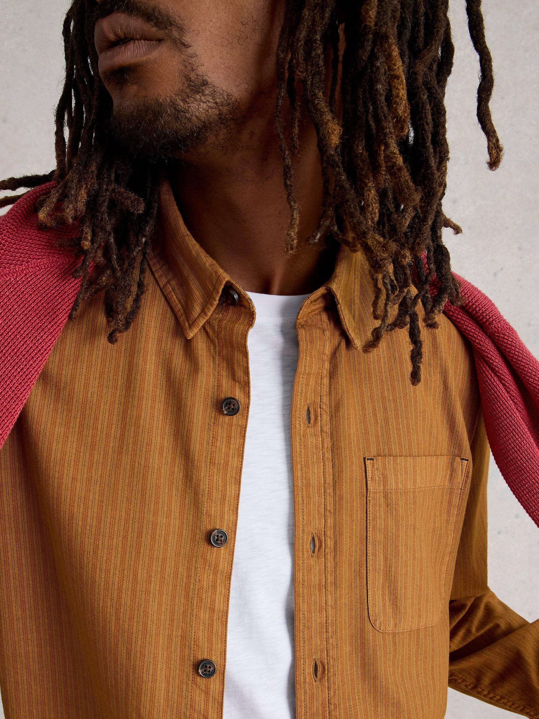 Product image 4 of 6, which shows White Stuff Bruton Cotton Shirt, Mid Tan, S