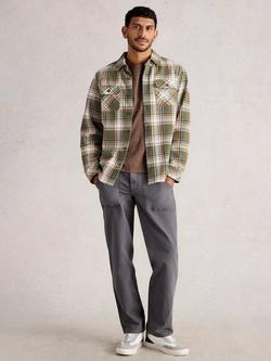 White Stuff Darwen Cotton Check Shirt, Green/Multi, Green/Multi