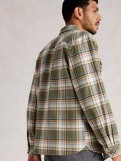 White Stuff Darwen Cotton Check Shirt, Green/Multi - view 2, Green/Multi