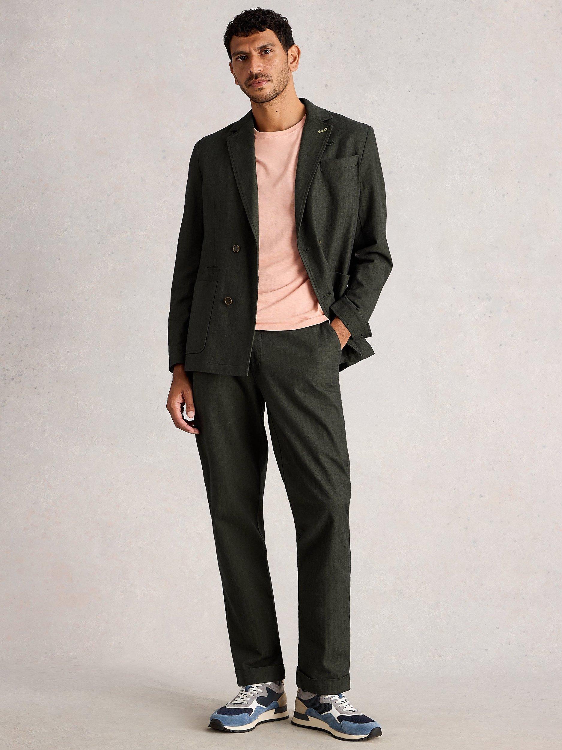 Product image 1 of 6, which shows White Stuff Herring Trousers, Khaki Green, 30R