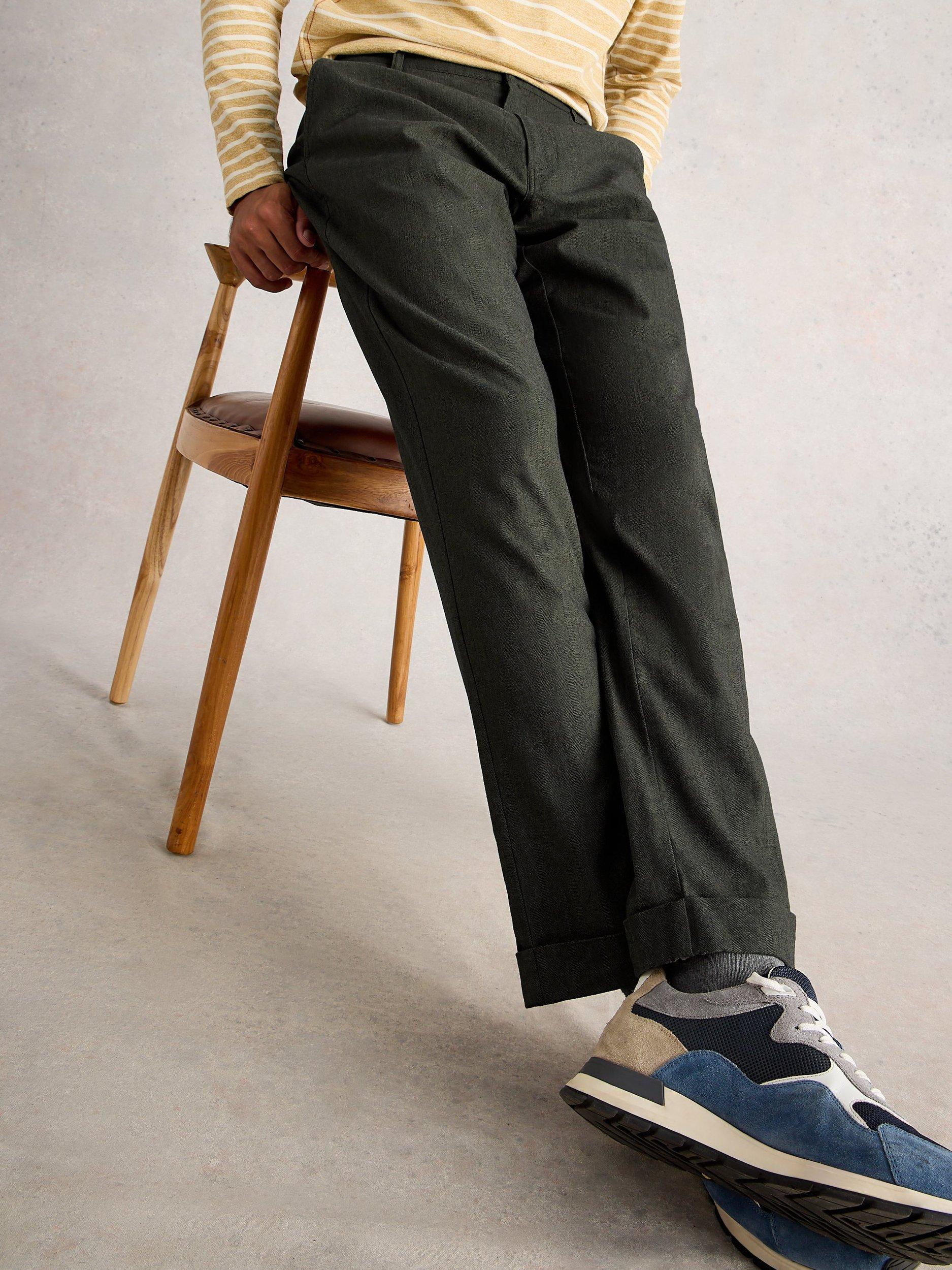 Product image 4 of 6, which shows White Stuff Herring Trousers, Khaki Green, 30R