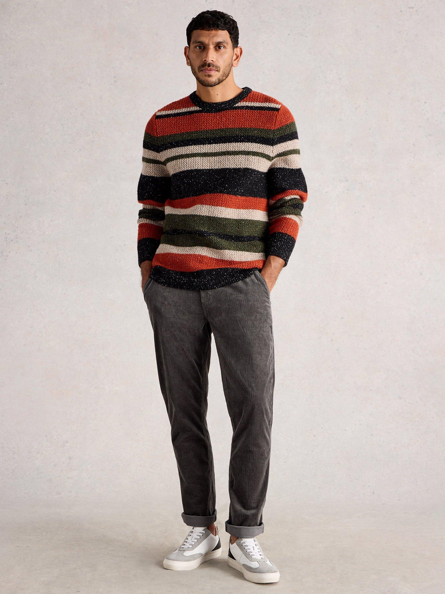 Product image 1 of 6, which shows White Stuff Kimber Straight Corduroy Trousers, Dark Grey, 34R