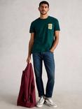 White Stuff Abersoch Cotton Regular Fit Bike Graphic T-Shirt, Green/Multi