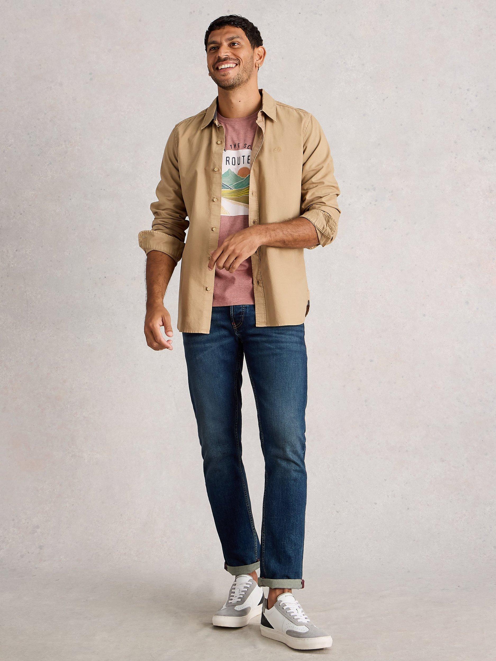 Product image 4 of 6, which shows White Stuff Abersoch Graphic Print Cotton Blend T-Shirt, Pink, L