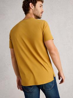 White Stuff Abersoch Chain Crew Neck Cotton T-Shirt - view 2, Yellow