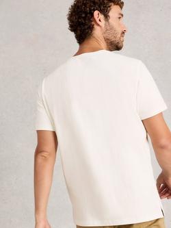 White Stuff Abersoch Cotton Regular Fit Monkey Graphic T-Shirt, White - view 2, White