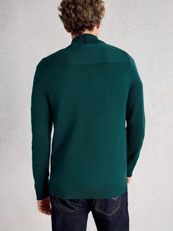 White Stuff Newport Half Zip Merino Wool Jumper - view 2, Green