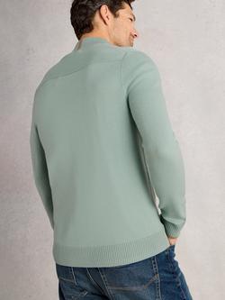 White Stuff Newport Merino Wool Funnel Neck Jumper - view 2, Light Green