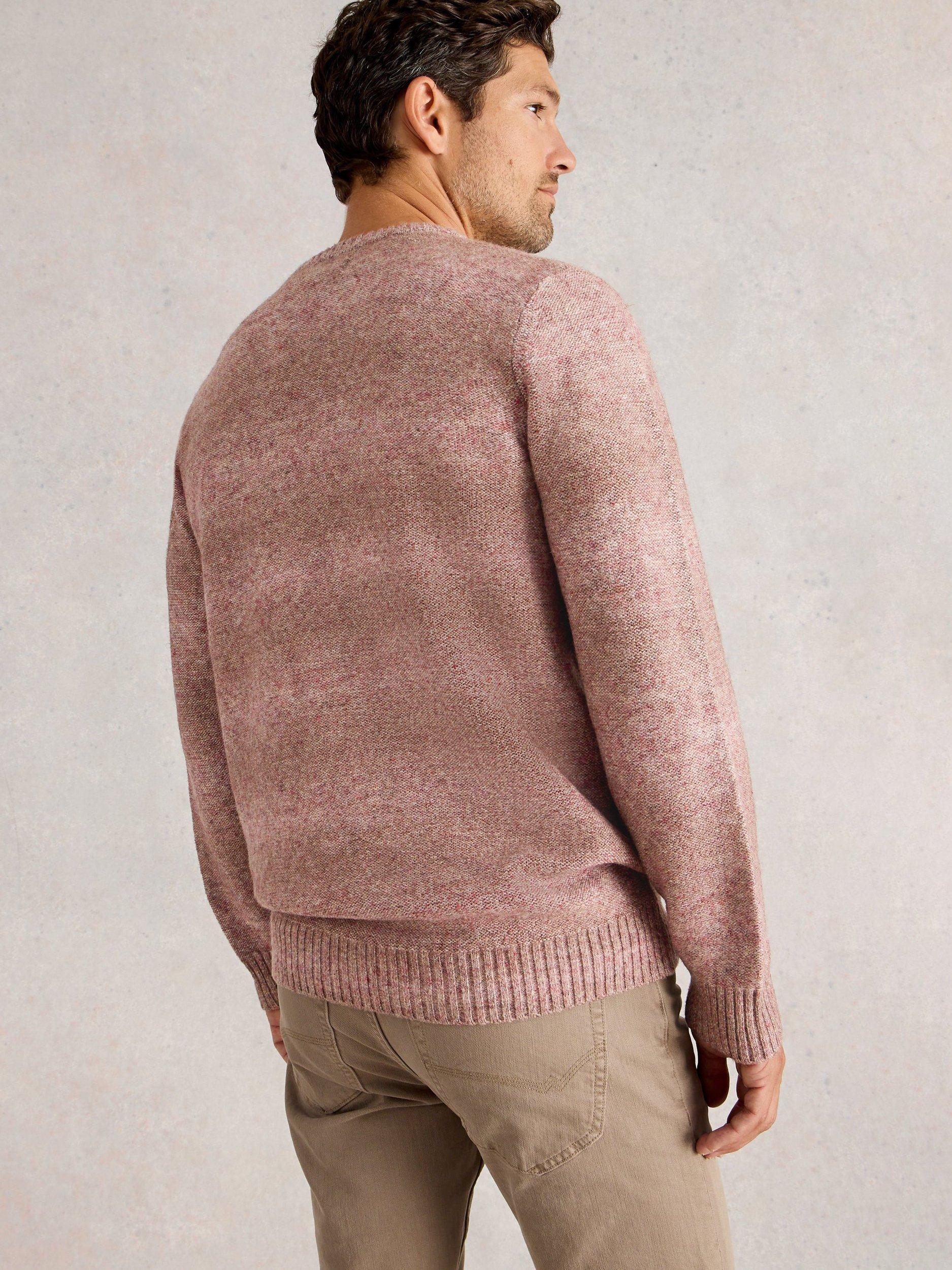 Product image 2 of 2, which shows White Stuff Linen & Wool Blend Ombre Knit Jumper, Mid Pink, XXL