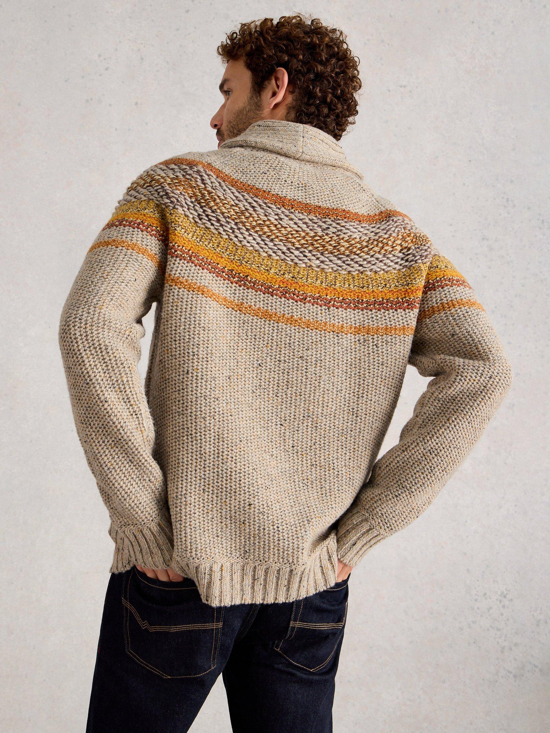 Product image 2 of 6, which shows White Stuff York Stripe Collar Jumper, Natural/Multi, S