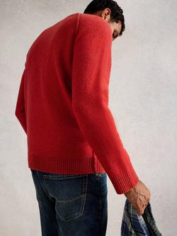 White Stuff Milton Lambswool Blend Jumper - view 2, Dk Orange