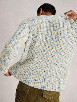 White Stuff Cotton Blend Multi Fleck Knit Jumper, Natural/Multi - view 2, Natural/Multi