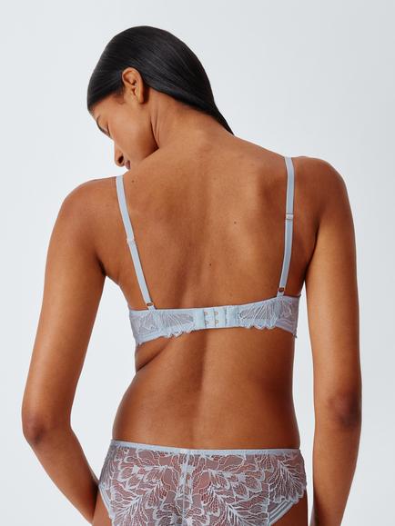 John Lewis Hallie High Apex Bra, Light Blue - view 2, Light Blue
