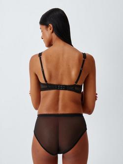 John Lewis Maddison Non-Padded Lace Balcony Bra - view 2, Black