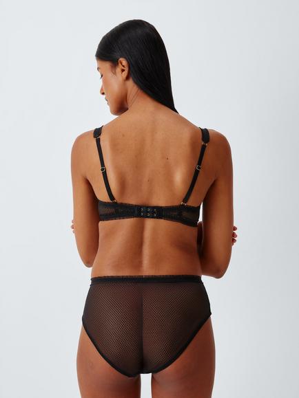 John Lewis Maddison Non-Padded Lace Balcony Bra - view 2, Black