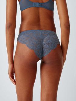 John Lewis Allegra Lace Knickers, China Blue - view 2, China Blue