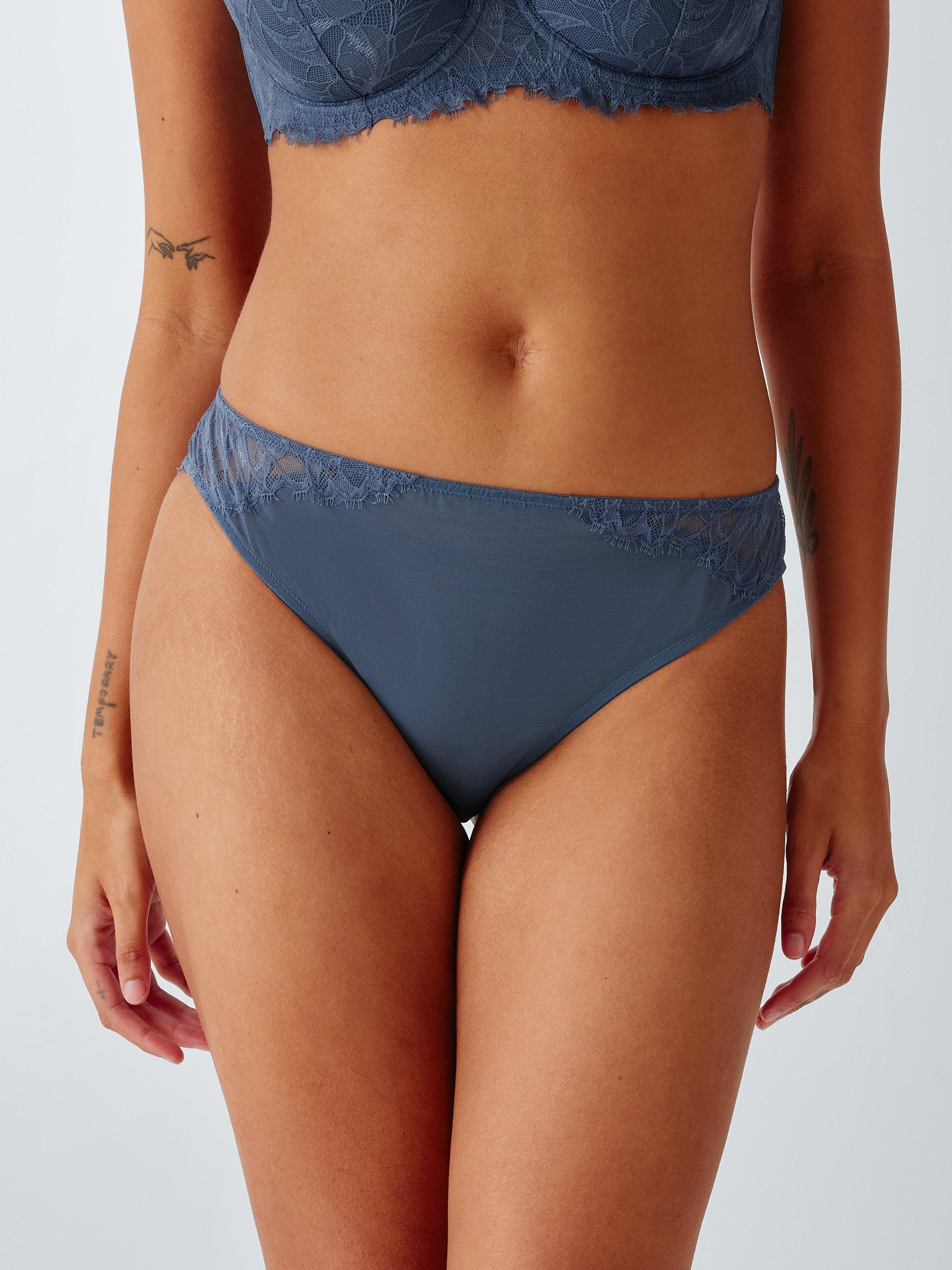 Product image 6 of 8, which shows John Lewis Allegra Lace Knickers, China Blue, 8
