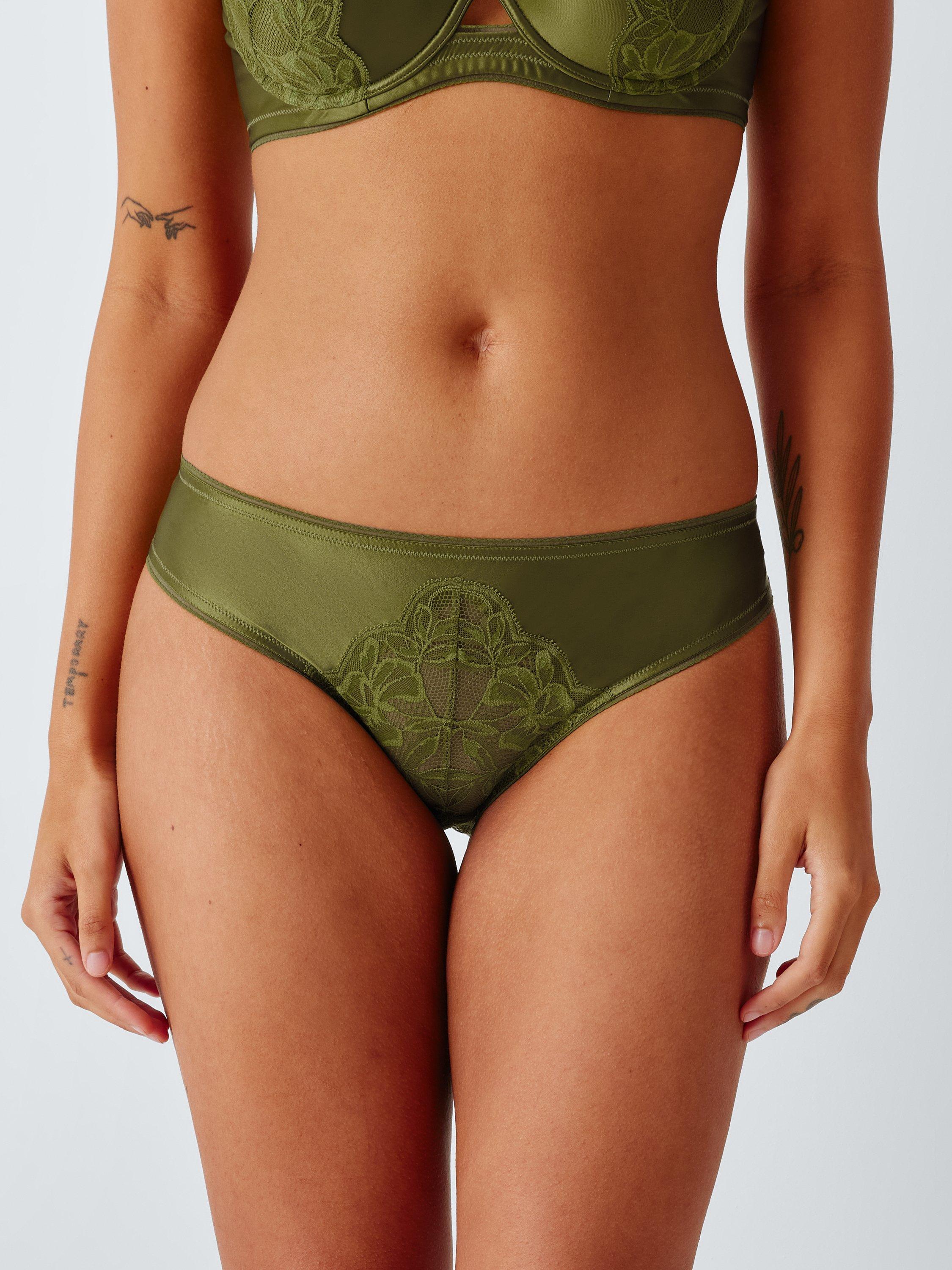 Product image 6 of 8, which shows John Lewis Cameron Lace Knickers, Peatmoss, 8