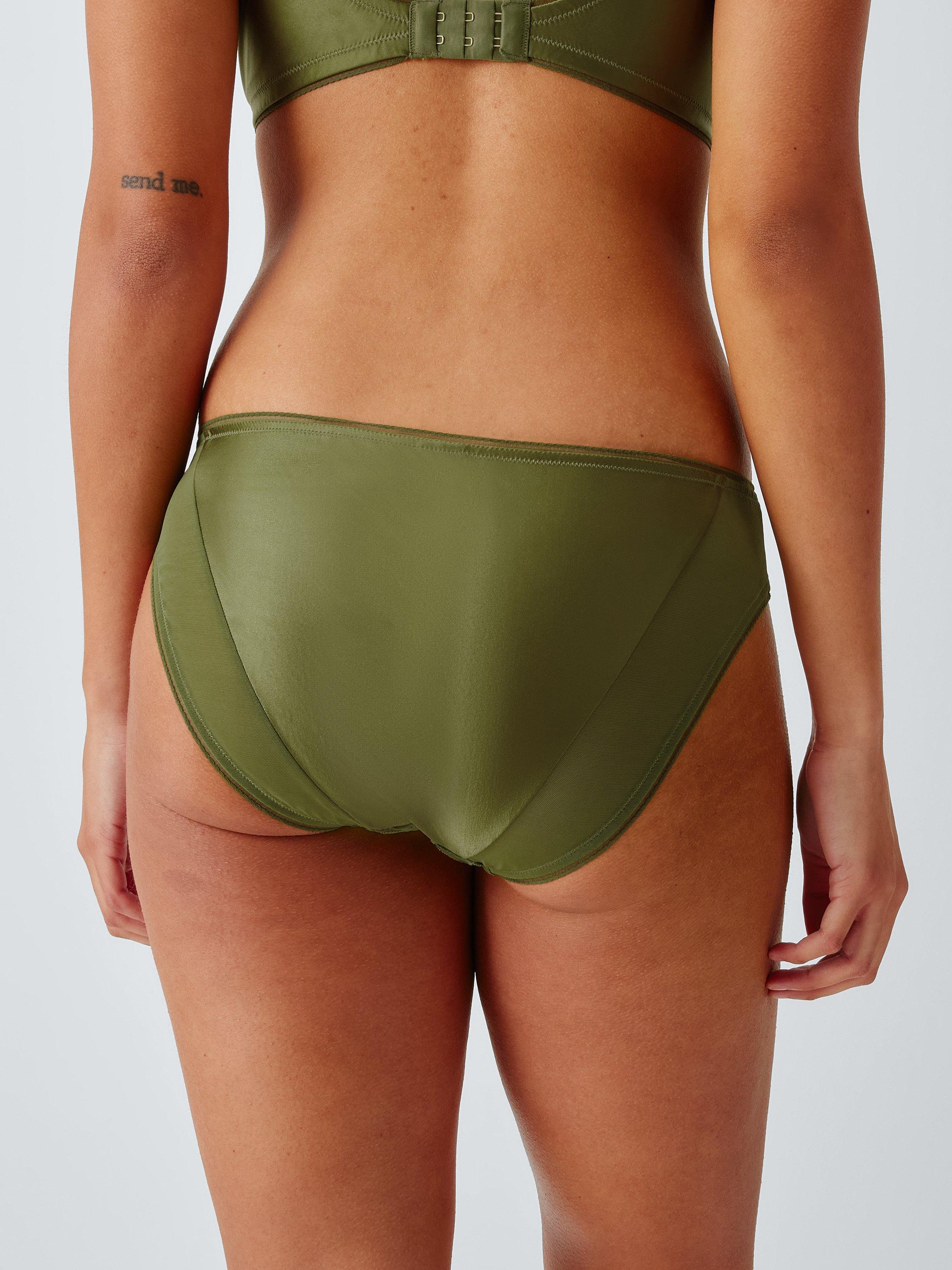 Product image 7 of 8, which shows John Lewis Cameron Lace Knickers, Peatmoss, 8