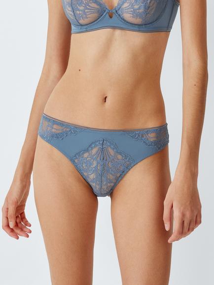 John Lewis Camilla Lace Knickers, China Blue