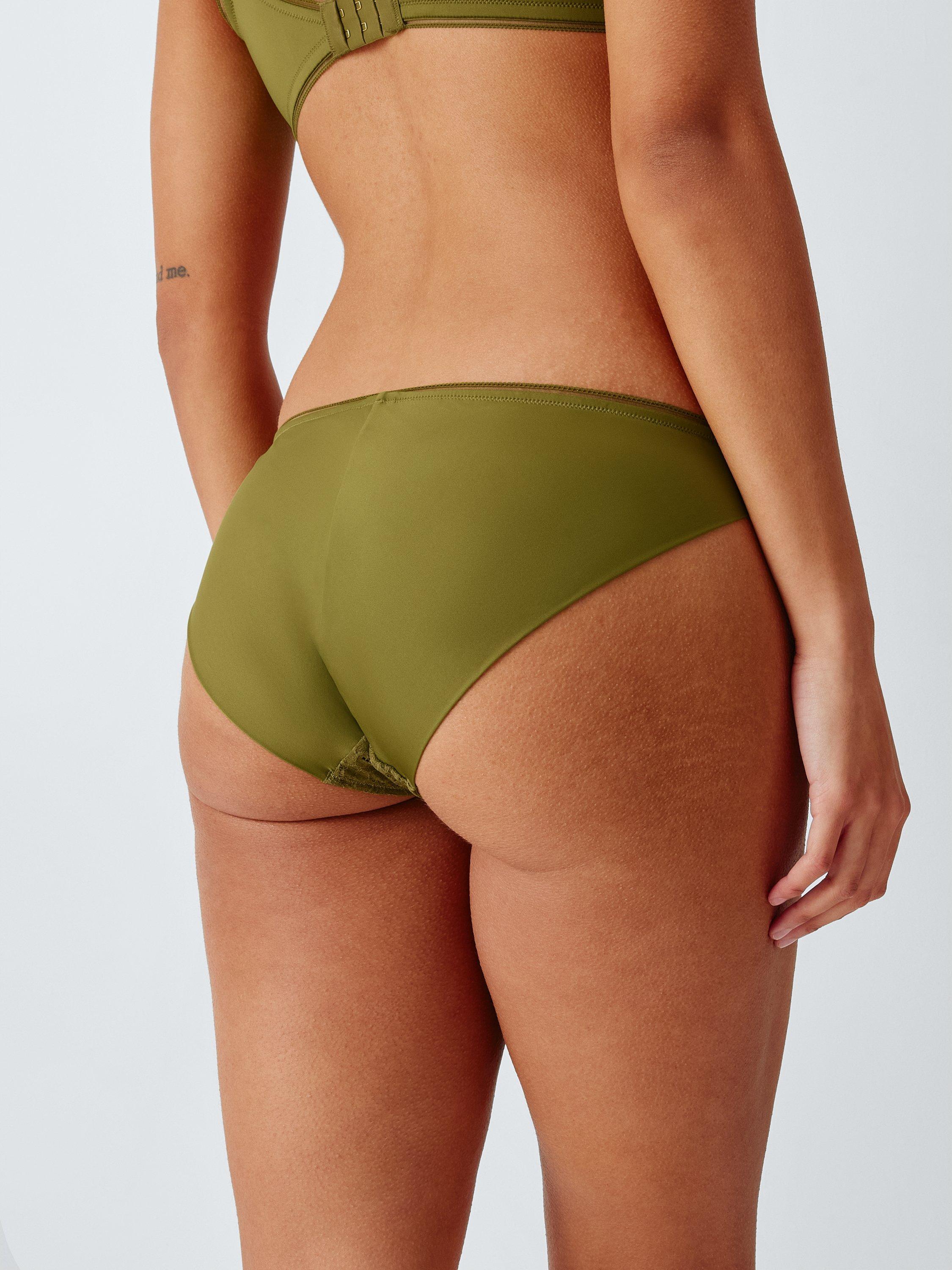 Product image 7 of 8, which shows John Lewis Camilla Lace Detail Knickers , Peatmoss, 8