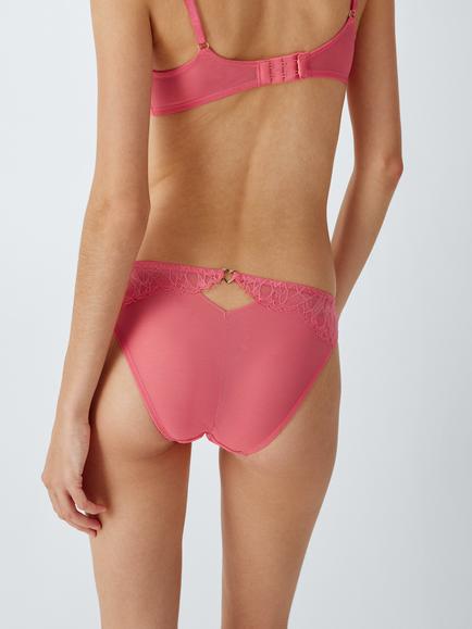 John Lewis Jordan Lace Knickers, Rose Pink - view 2, Rose Pink