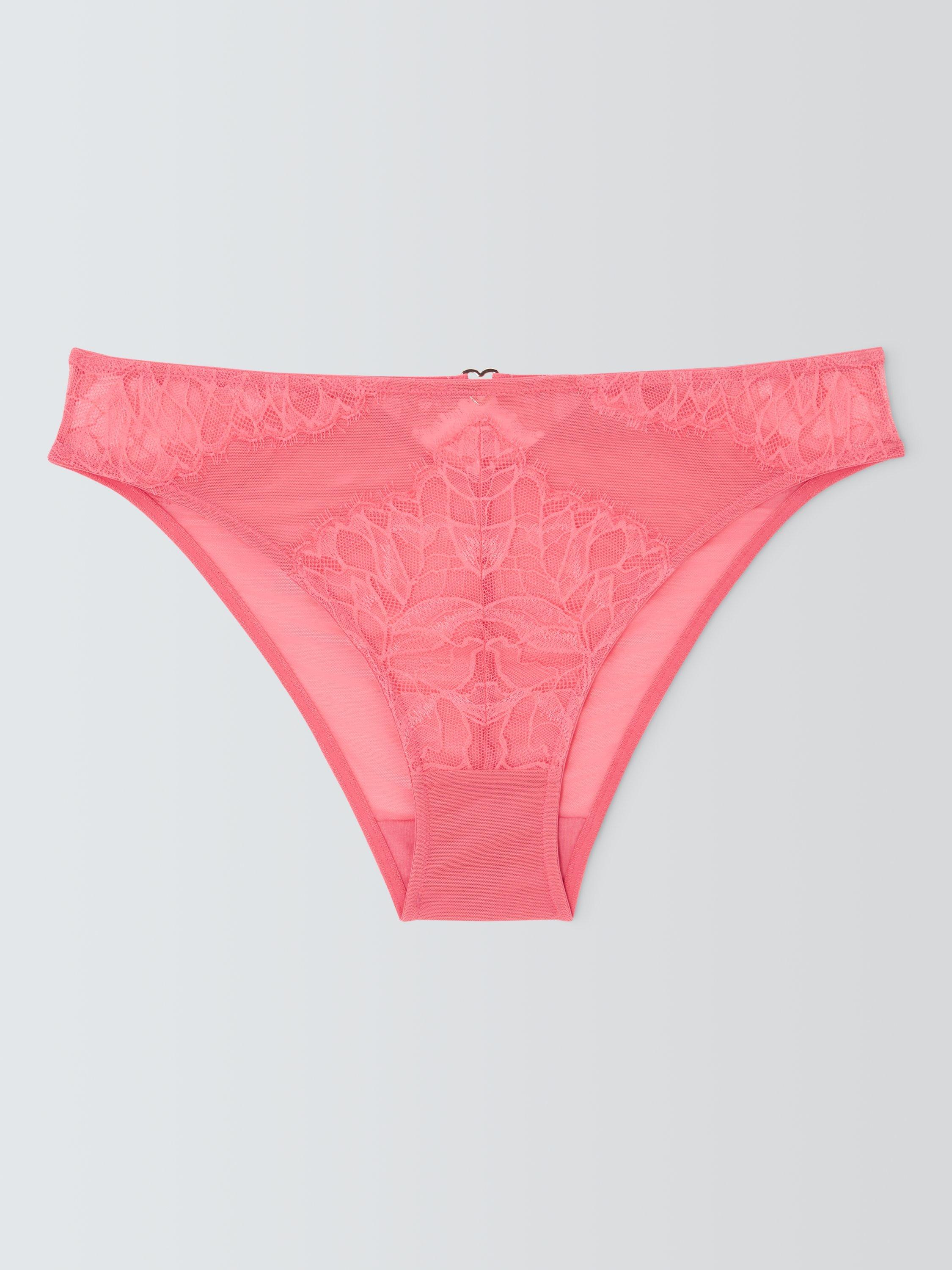 Product image 4 of 8, which shows John Lewis Jordan Lace Knickers, Rose Pink, 8