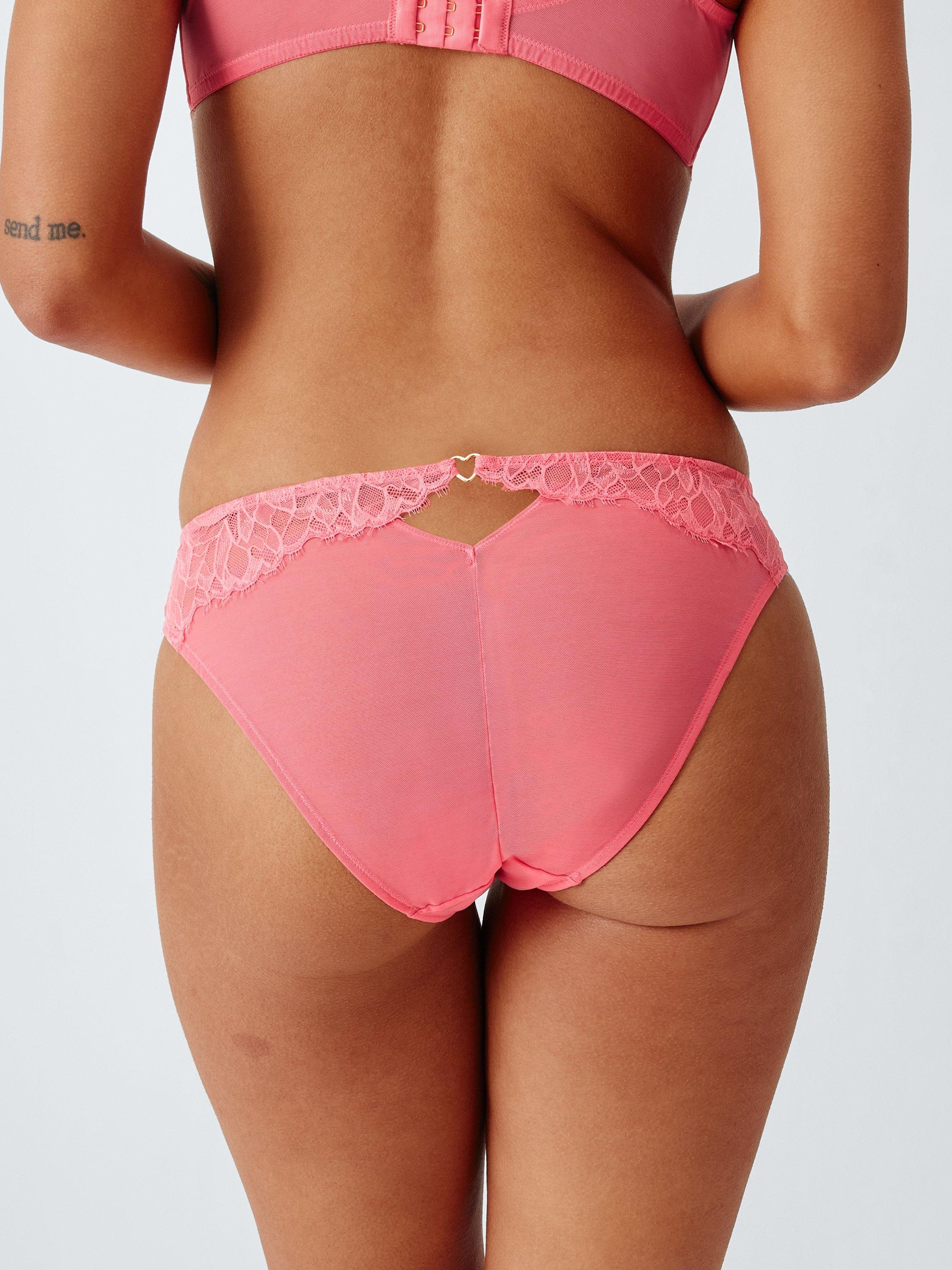Product image 7 of 8, which shows John Lewis Jordan Lace Knickers, Rose Pink, 8