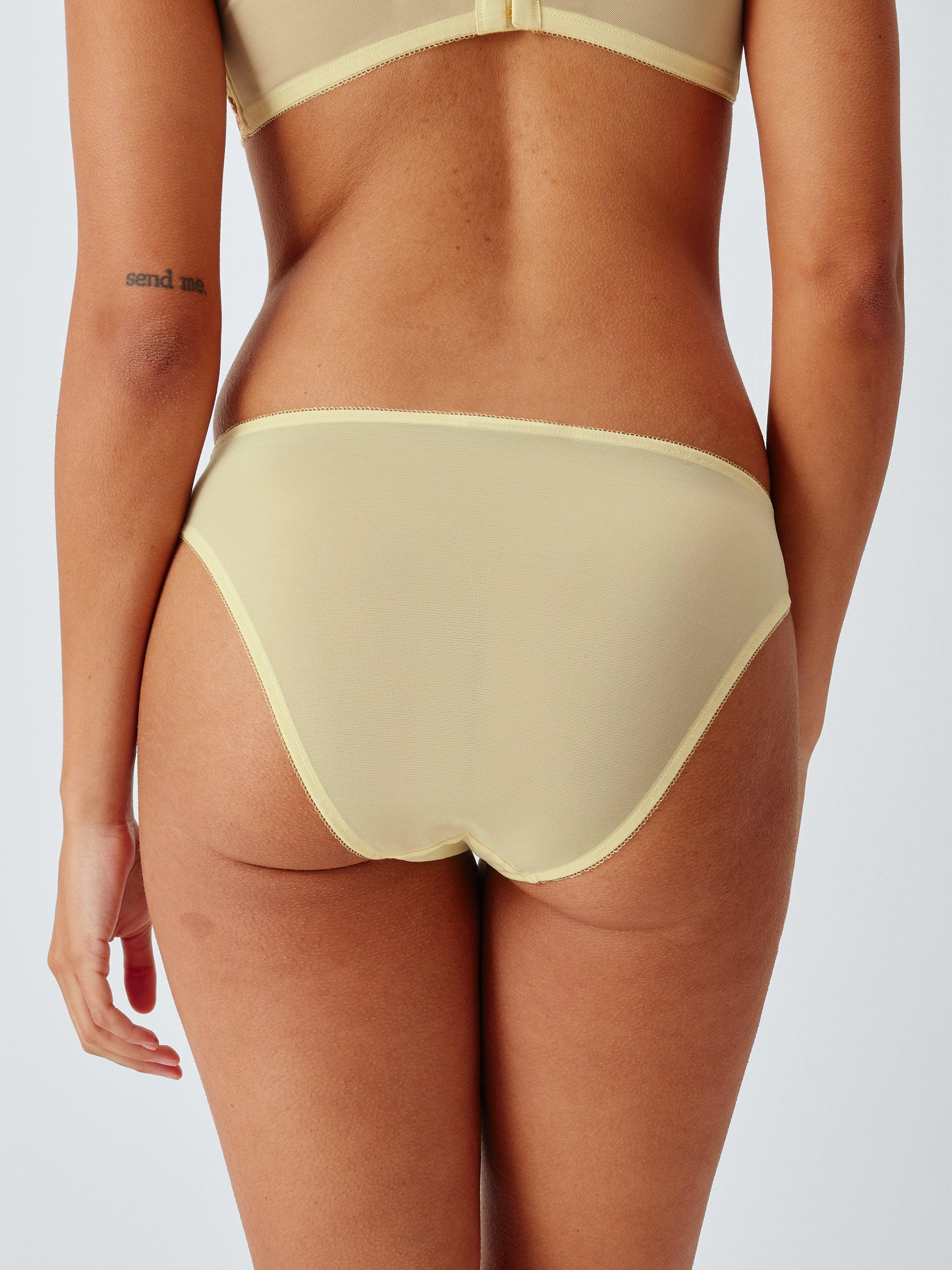 Product image 7 of 8, which shows John Lewis Kiki Floral Embroidered Knickers  , Yellow, 8