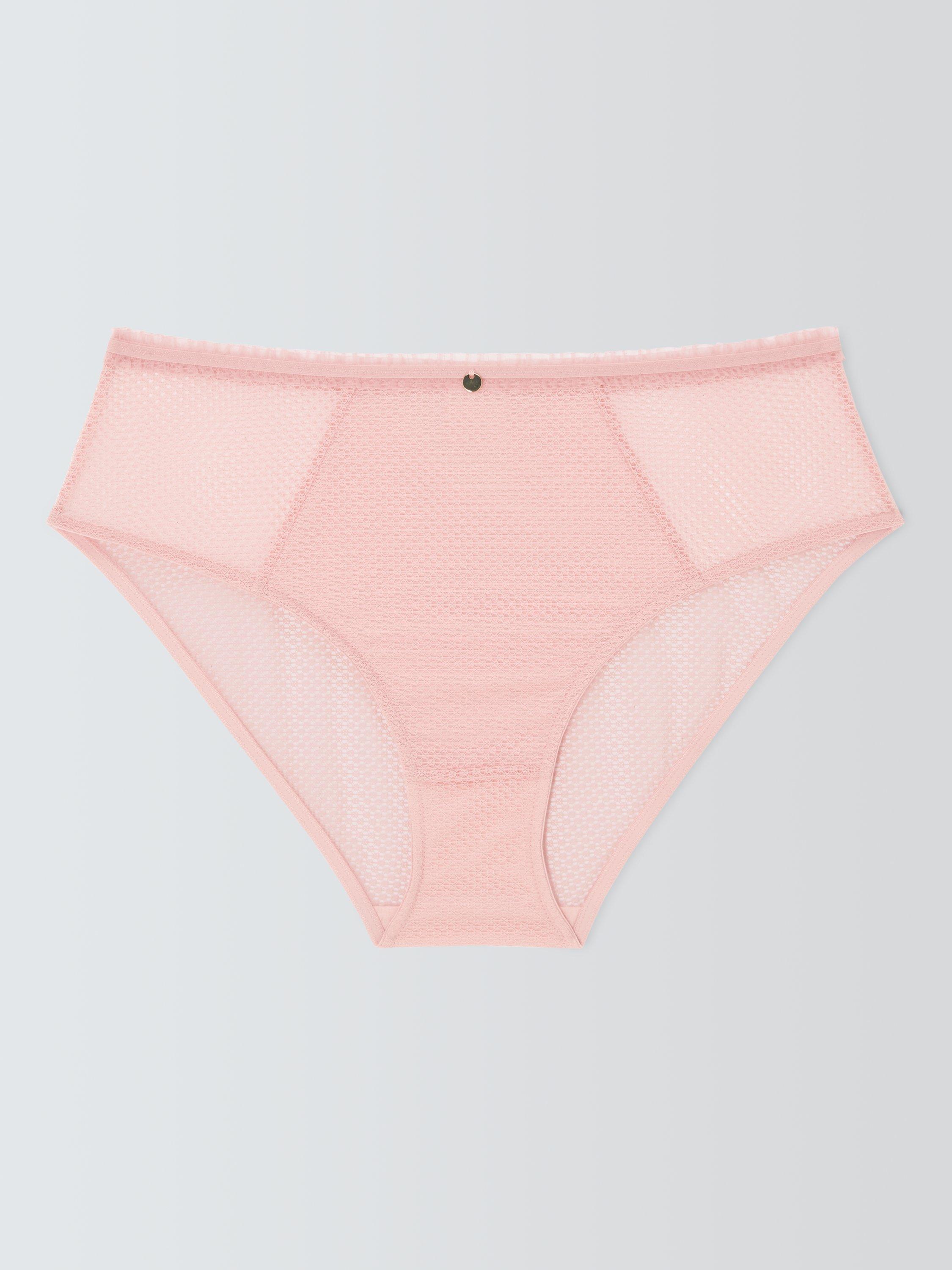 Product image 4 of 8, which shows John Lewis Maddison Lace High Waist Knickers, Light Pink, 8