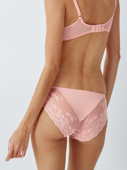 John Lewis Olivia Lace Knickers - view 2, Light Pink