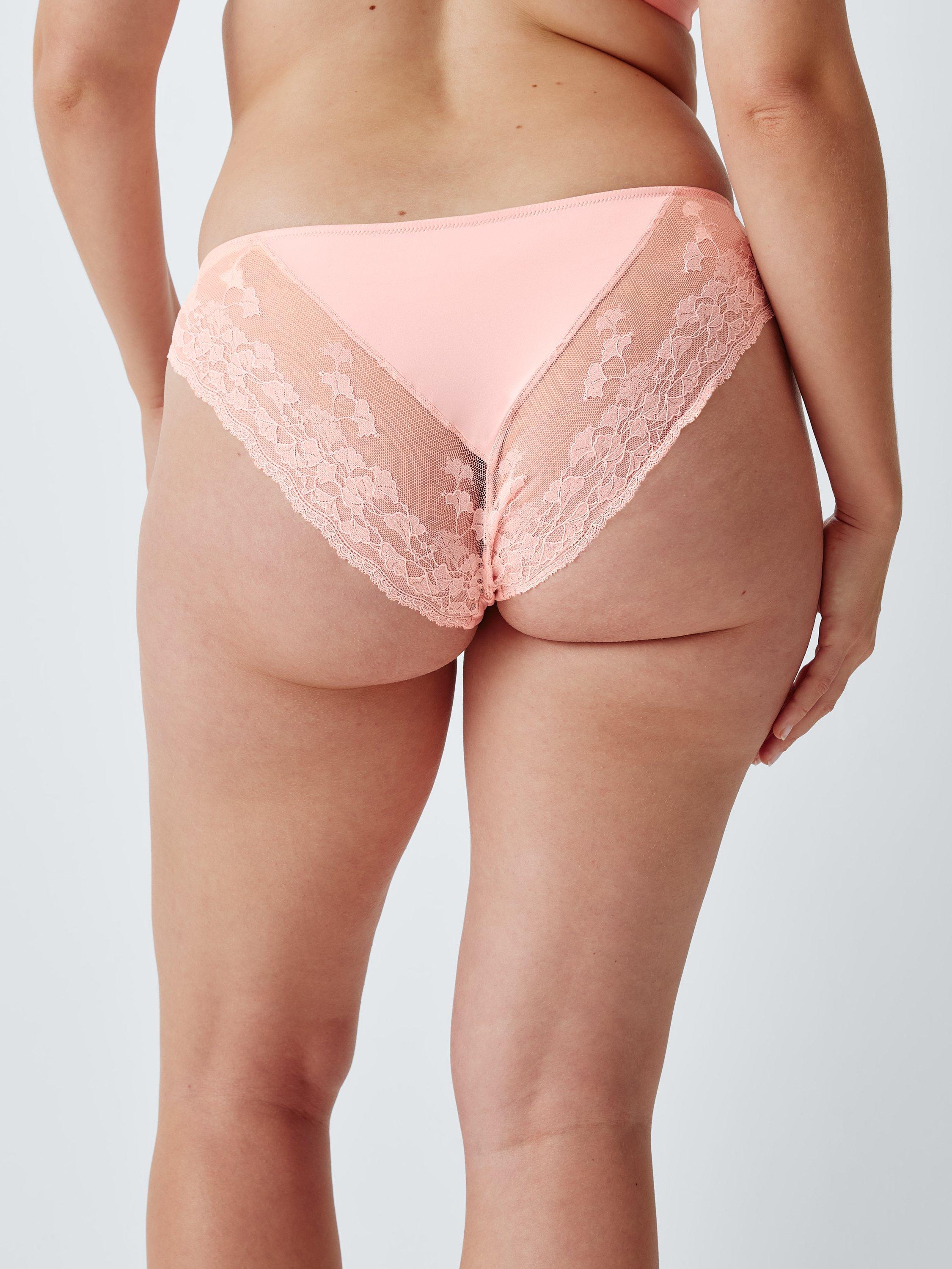 Product image 7 of 8, which shows John Lewis Olivia Lace Knickers, Light Pink, 8