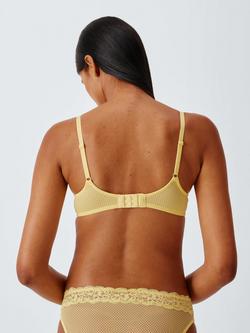 John Lewis Serephine Lace Plunge Bra, Yellow - view 2, Yellow
