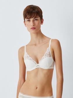 John Lewis Wren Lace Balcony Bra, White